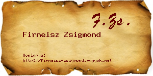 Firneisz Zsigmond névjegykártya